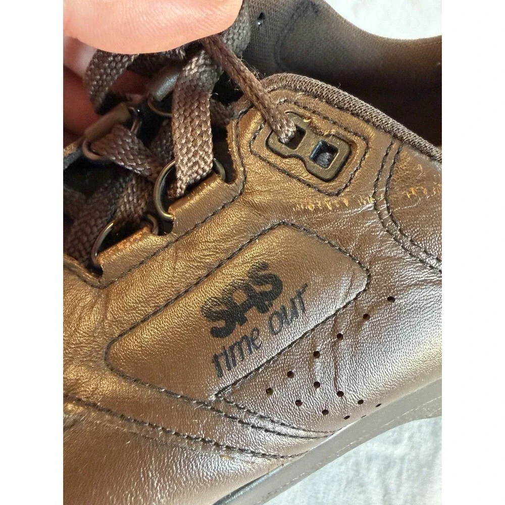 SAS Mens Time Out Brown Lace Up Walking Comfort Shoes Made In USA Size 11 N